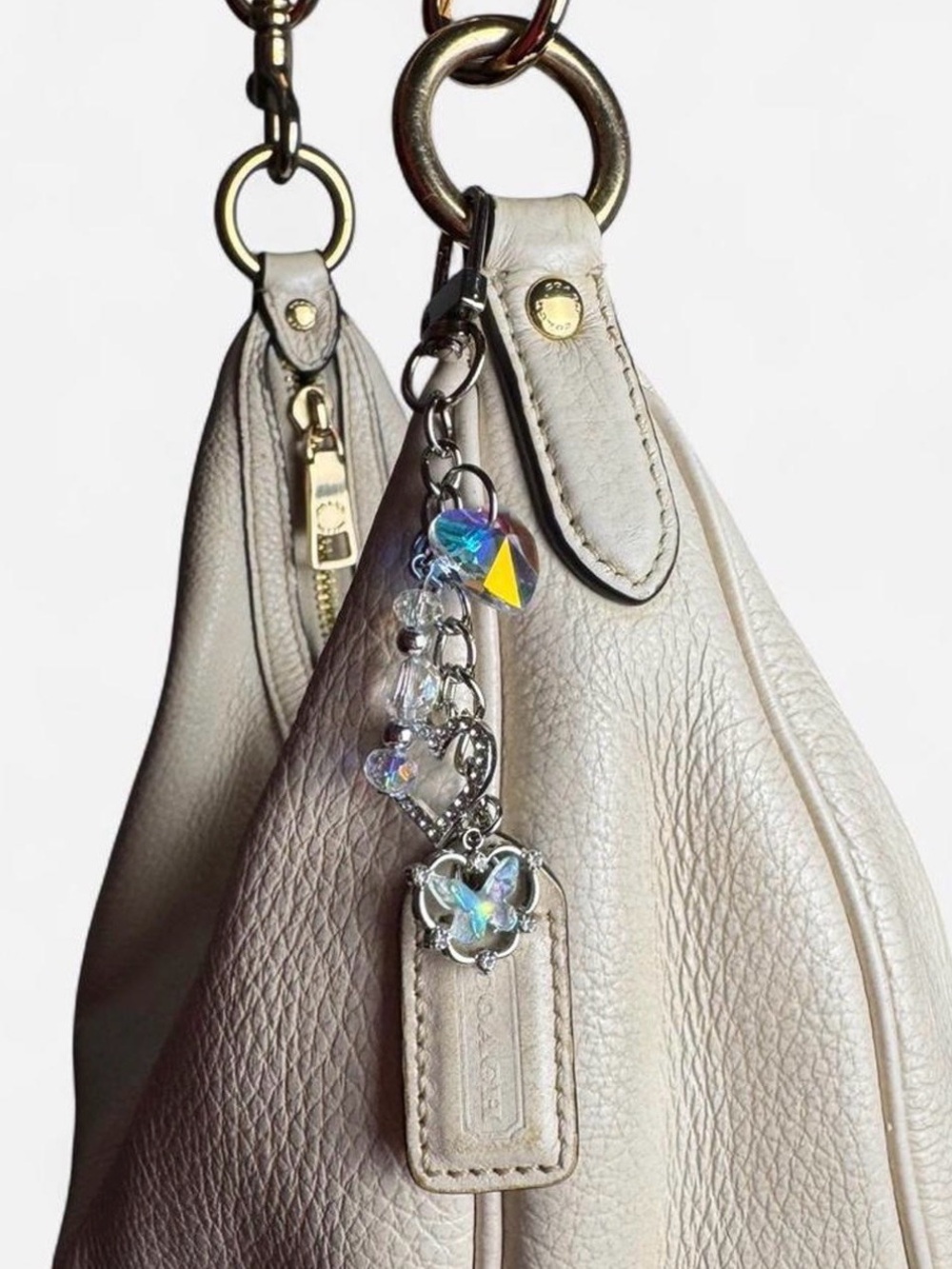 Coach hangtag handmade bag charm keychain